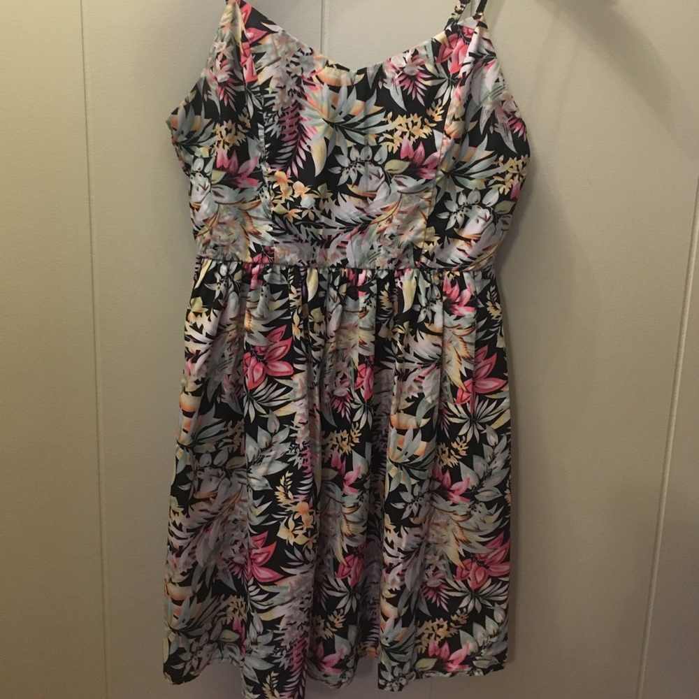 Juniors Spring Floral Mini Dress Babydoll